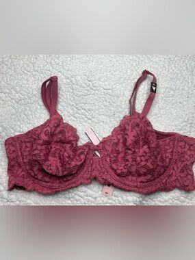 Victoria's Secret Lace Underwire Bra - Rosewood Pink